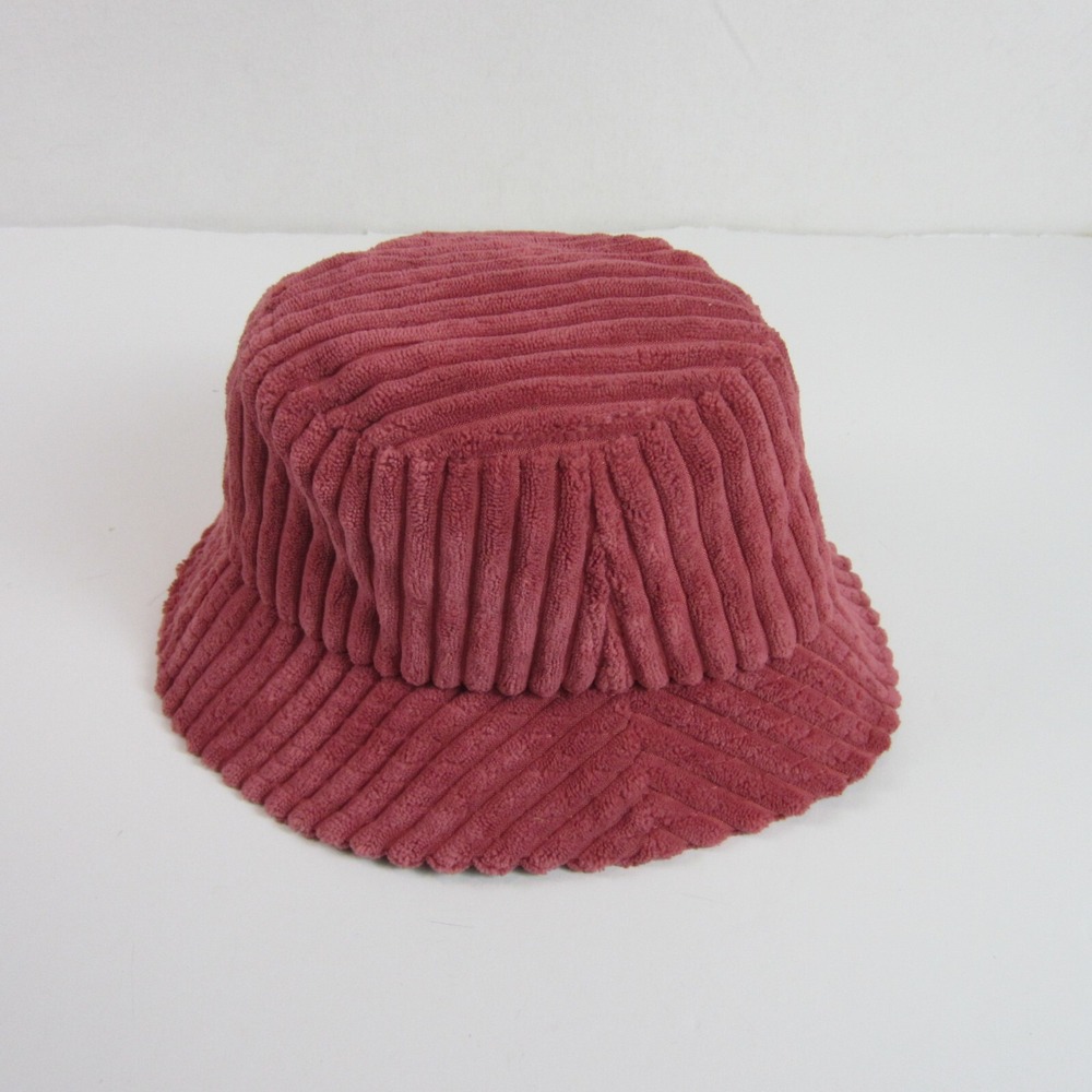 Urban Outfitters UO Bucket Hat Wide Wale PInk Rose Corduroy Women's OS Boho - Picture 6 of 6